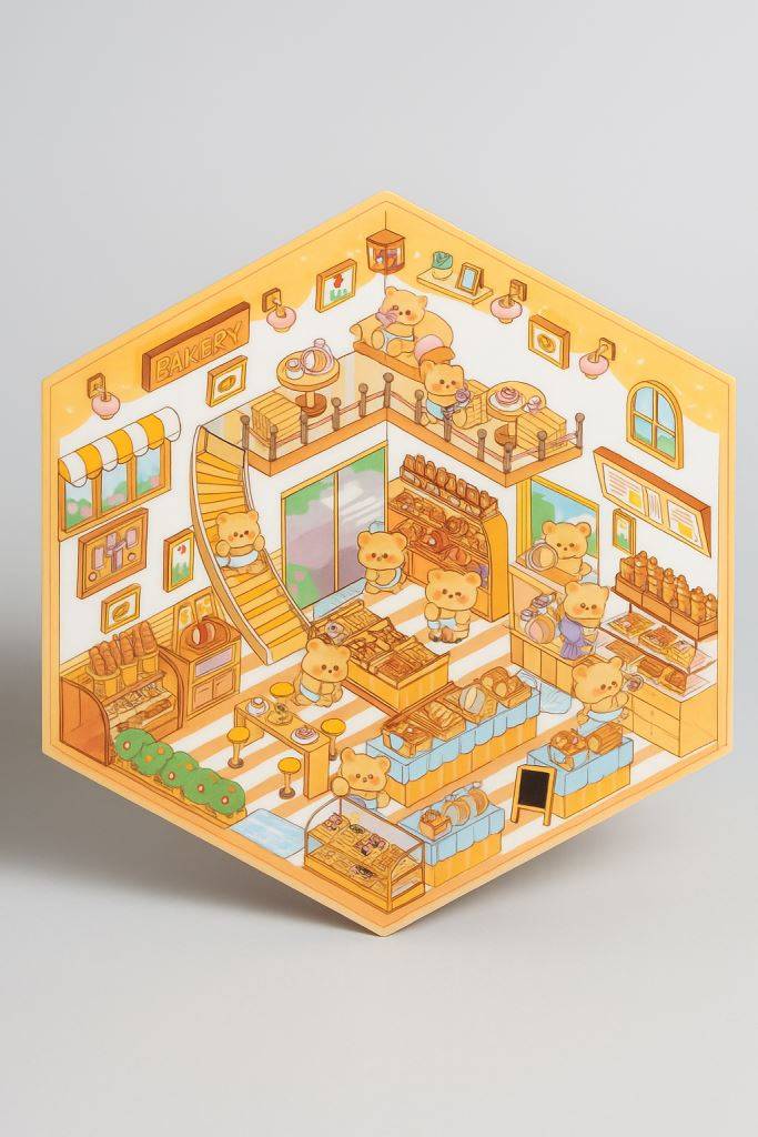 Наклейкипинцет для творчества румбокс Кафе коричневые 16х20 см 110₽