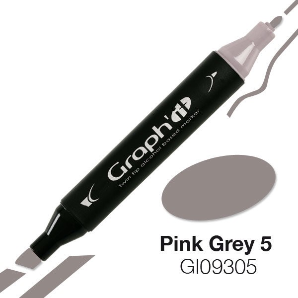 Маркер спиртовой GRAPH'IT двусторонний цв. 9305 серый розовый 5 коврик салона skyway ваз lada 2190 granta 2012 левый руль 4шт eva серый s01705055