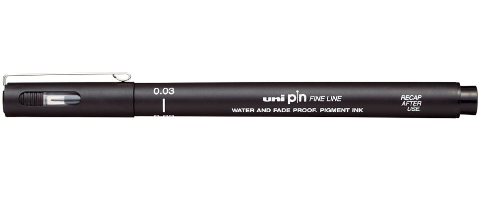Линер UNI PIN003-200 (S) 0,03 мм, черный линер uni pin06 200 s 0 6 мм