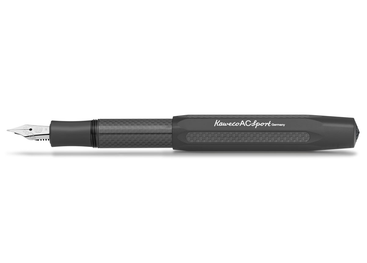 Ручка перьевая KAWECO AC Sport M 0.9 мм черный ручка перьевая kaweco classic frosted sport чернила синие корпус банановый