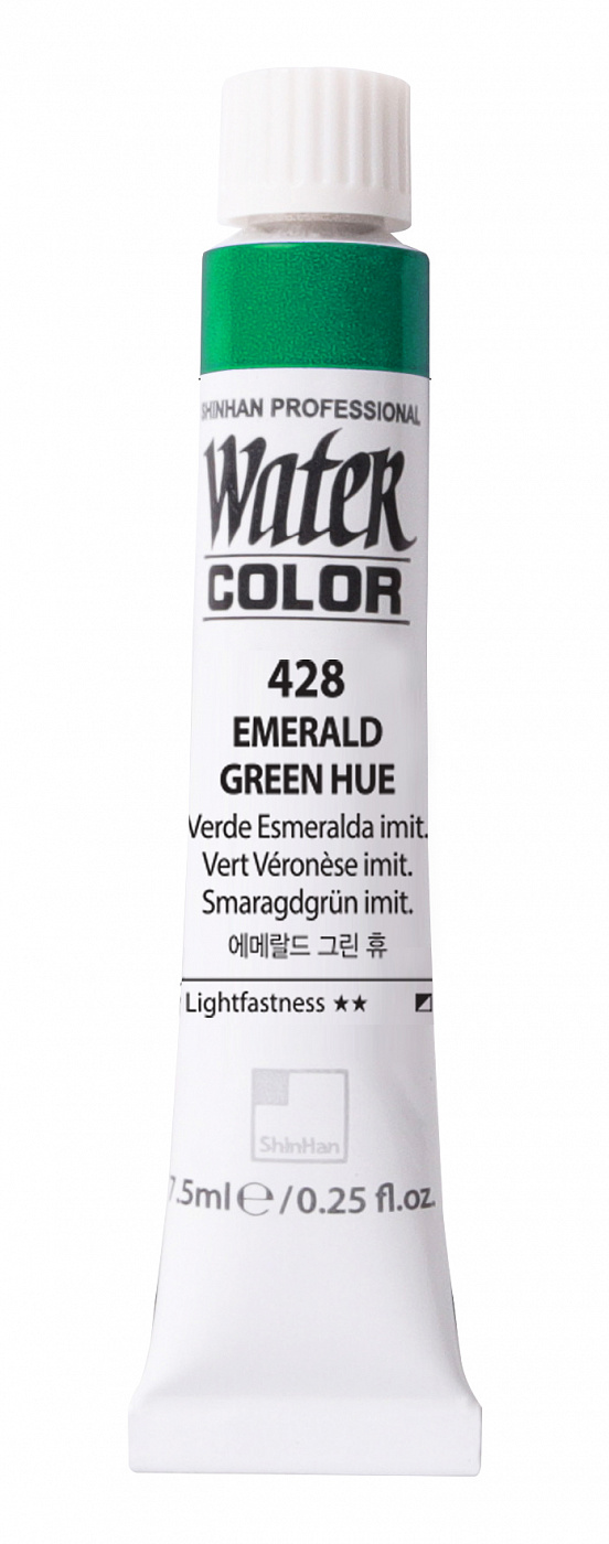 Акварель ShinHanart PRO Water Color 7,5 мл №428 Изумрудный изолон для творчества изумрудный 2 мм рулон 0 75х10 м