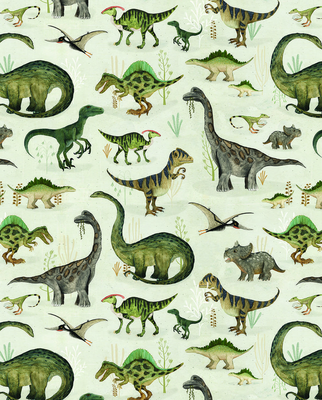 Оберточная бумага с динозаврами