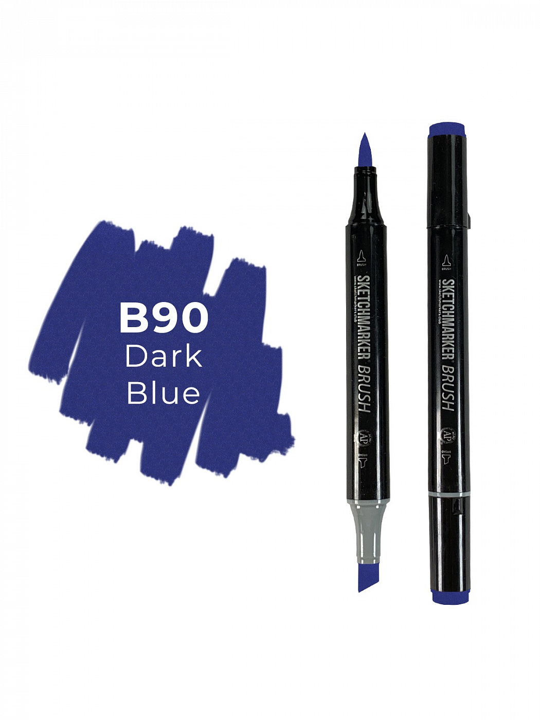 Маркер двухсторонний на спиртовой основе Sketchmarker Brush Цвет Темный синий маркер спиртовой brush touch twin цв b143 мятный синий