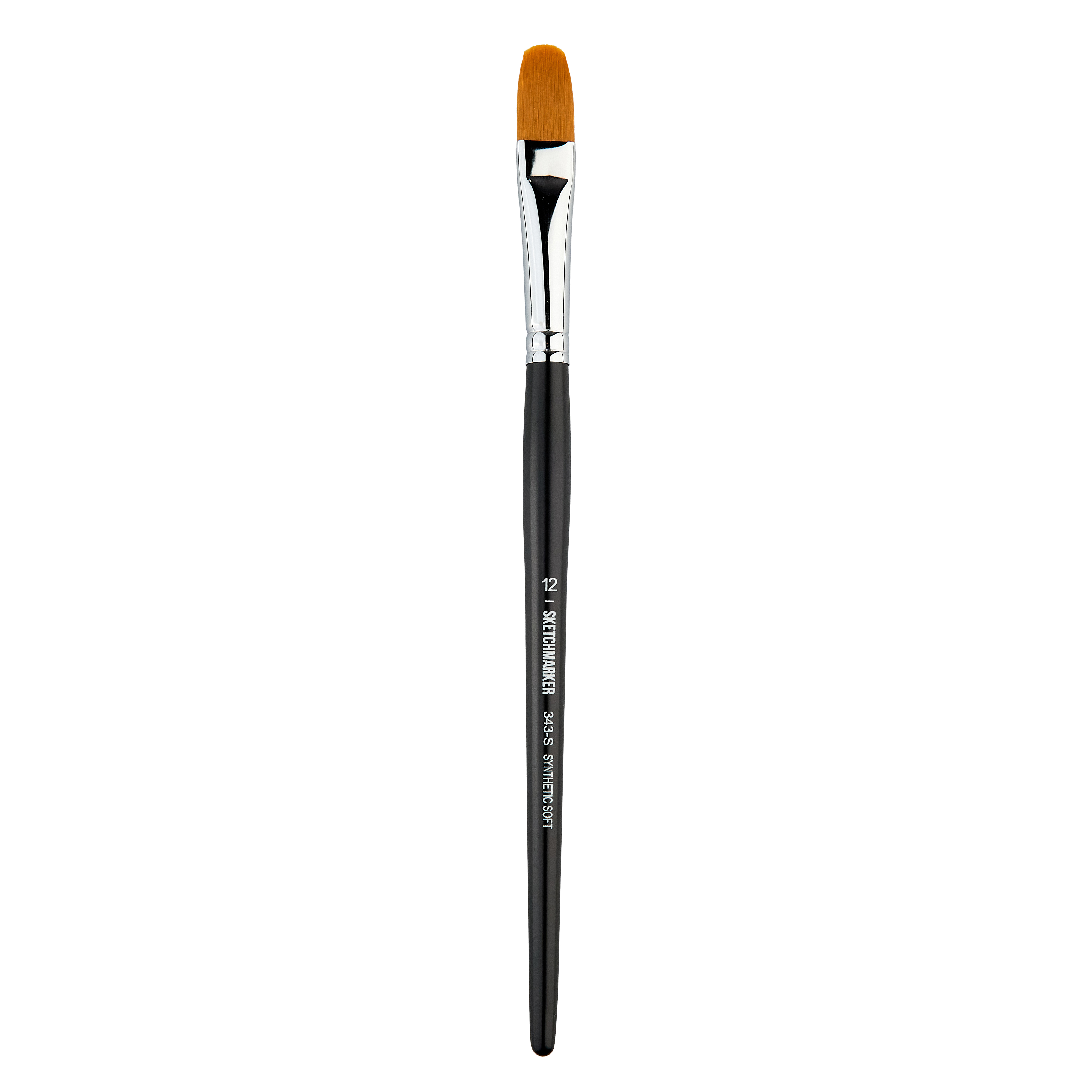 Кисть синтетика мягкая №12 овальная Sketchmarker "343" ручка короткая