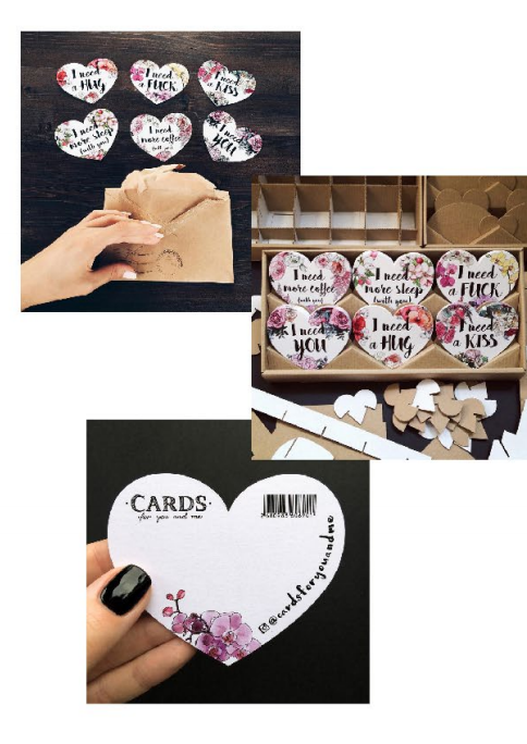 Открытка сердце Cards for me. Мини открытка красный карандаш.