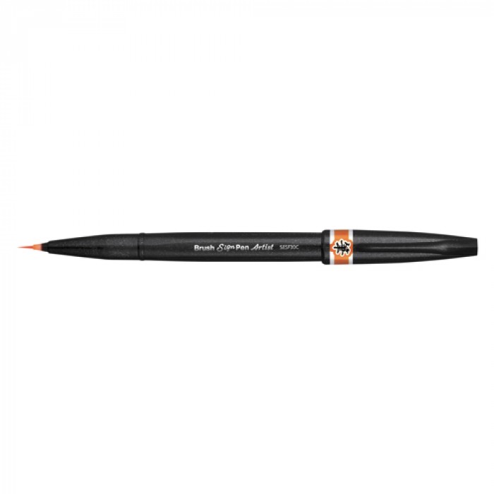 Браш пен Brush Sign Pen Artist, ultra-fine, оранжевый фломастер кисть pentel brush sign pen желтый