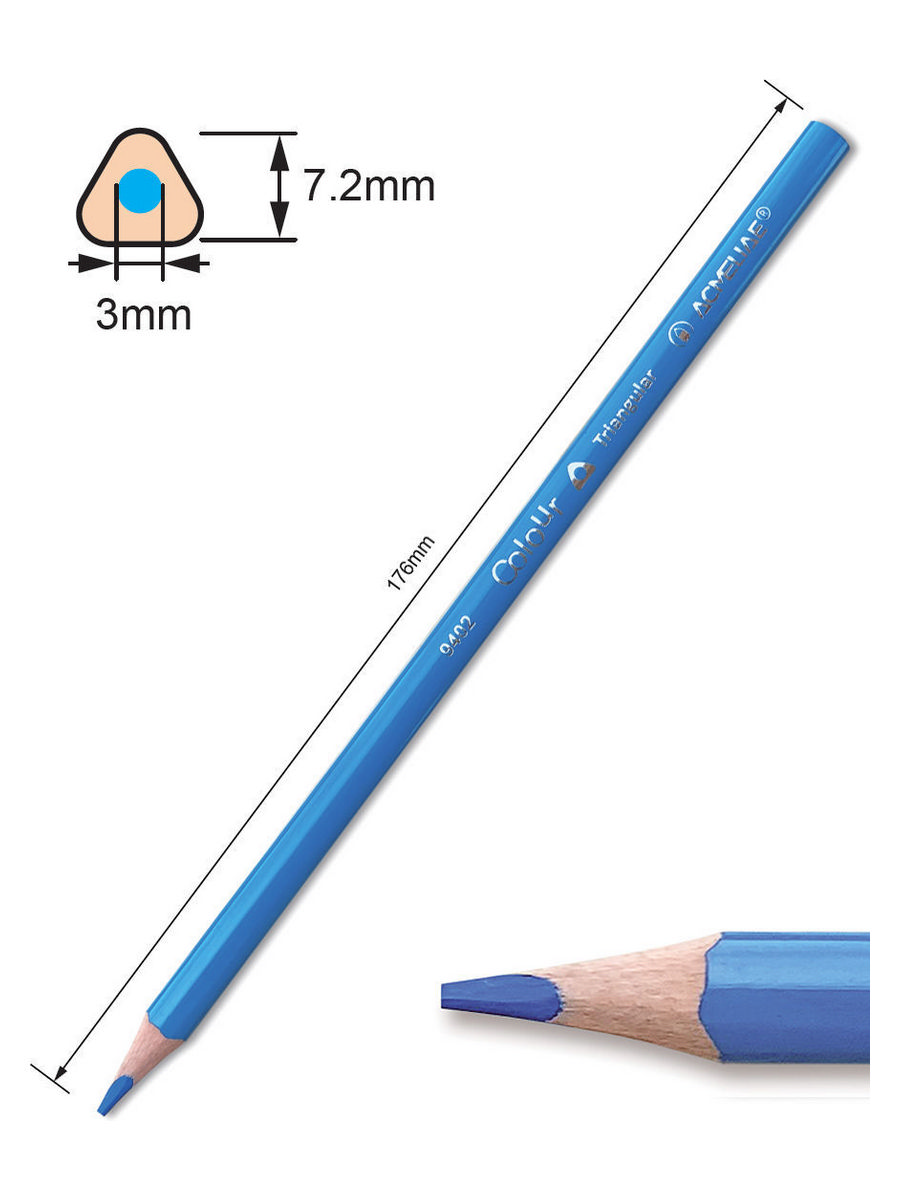 Набор карандашей цветных трехгранных Acmeliae 18 цв, в картонном футляре Acm-9402-18 - фото 3