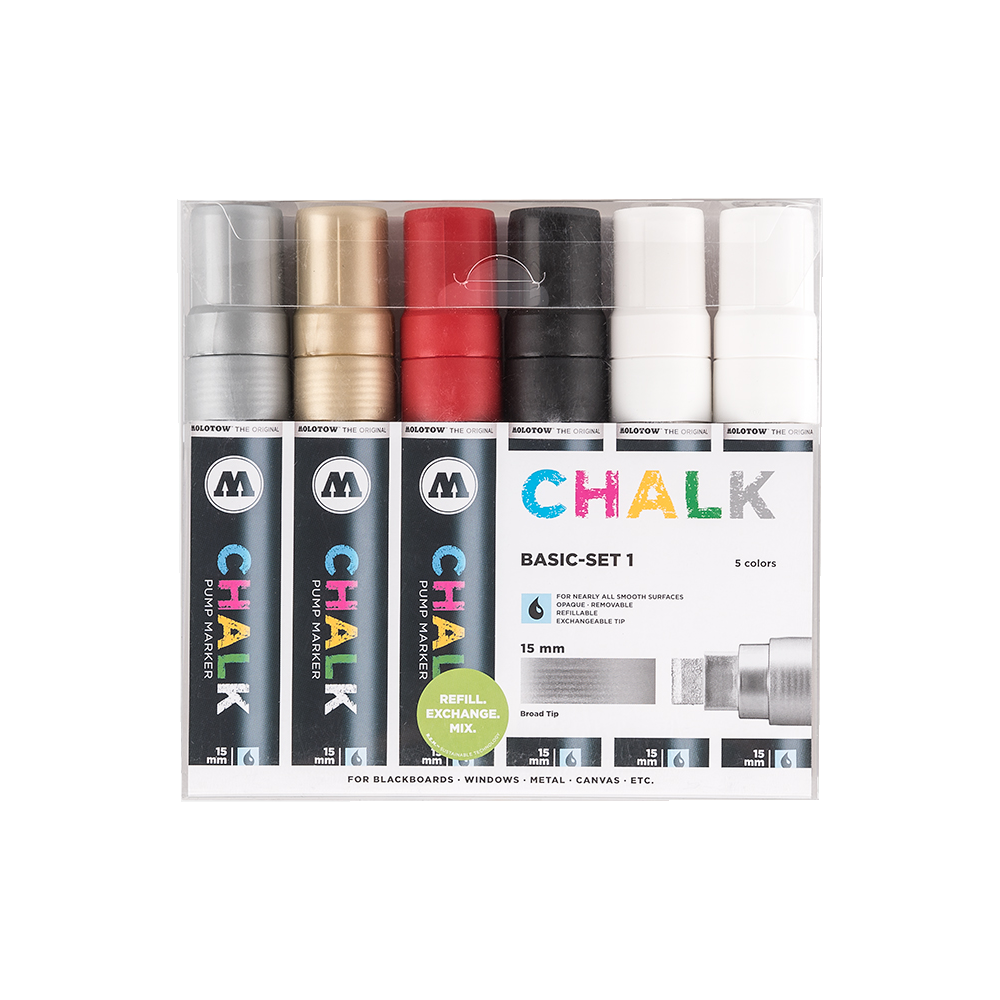   Molotow Chalk Marker 15mm Basic Set 1 15  6 