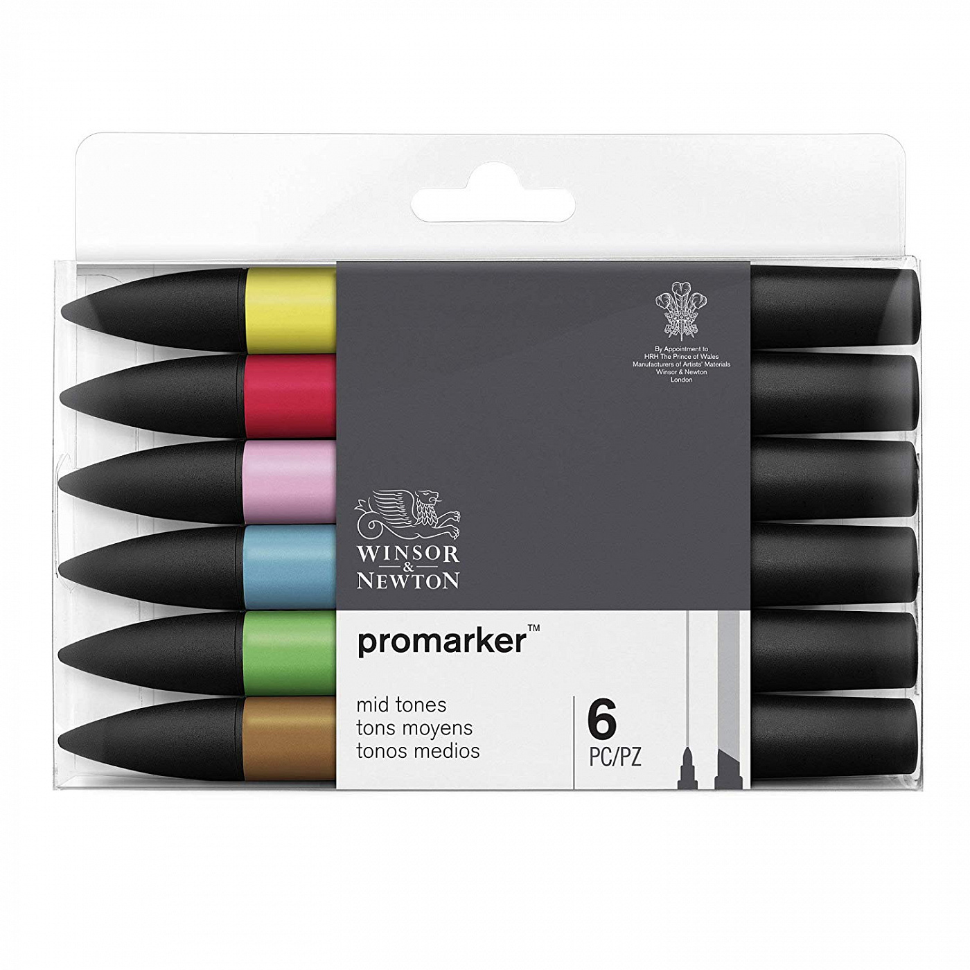 Набор маркеров ProMarker 6 цветов маркер спиртовой promarker winsor