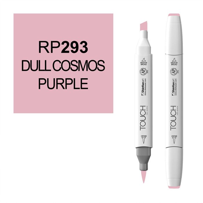 Маркер спиртовой BRUSH Touch Twin цв. RP293 фиолетовый маркер двухсторонний на спиртовой основе stylefile brush 414 фиолетовый темный