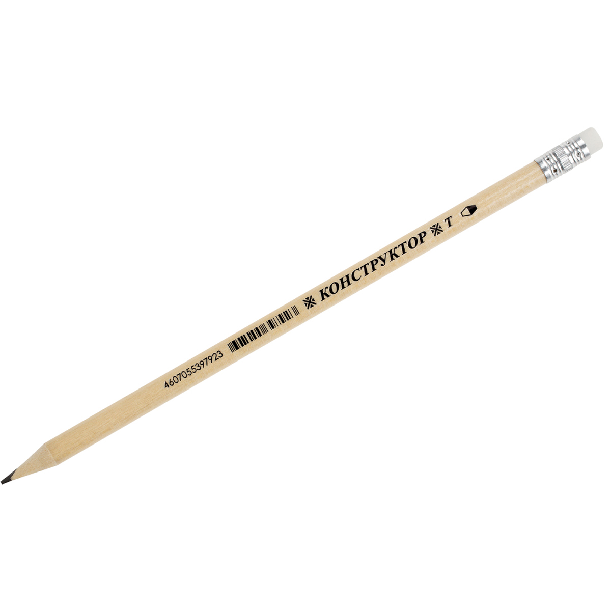 Карандаш чернографитный Красин quotКонструктор quot Т H круглый заточен с ластиком 10₽