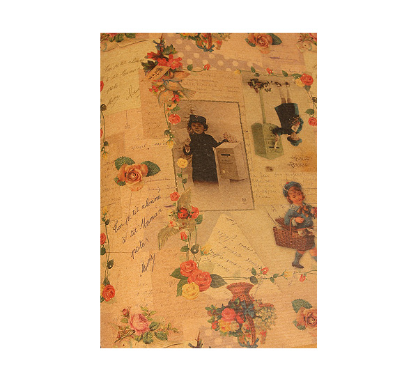 Бумага крафт 70х100см с печатью 1 лист.