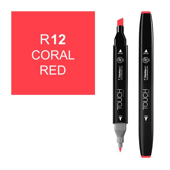 Маркер спиртовой Touch Twin цв. R12 красный коралл