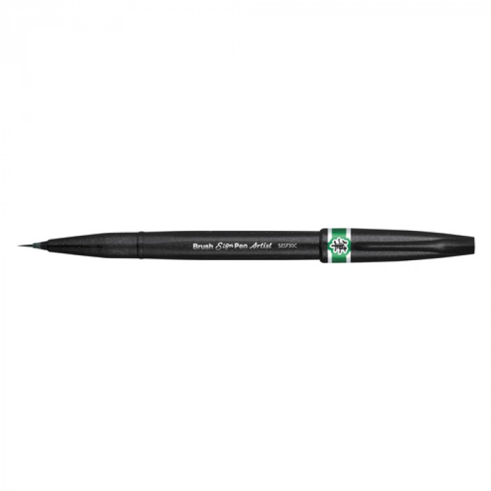 Браш пен Brush Sign Pen Artist, ultra-fine, зелёный фломастер кисть pentel brush sign pen серо голубой