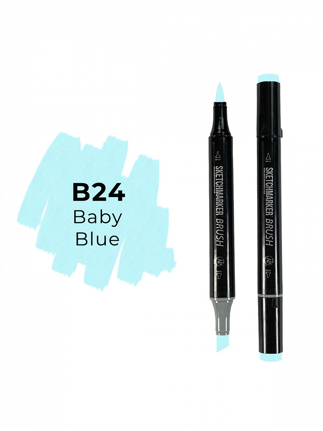 Маркер двухсторонний на спиртовой основе Sketchmarker Brush Цвет Детский голубой