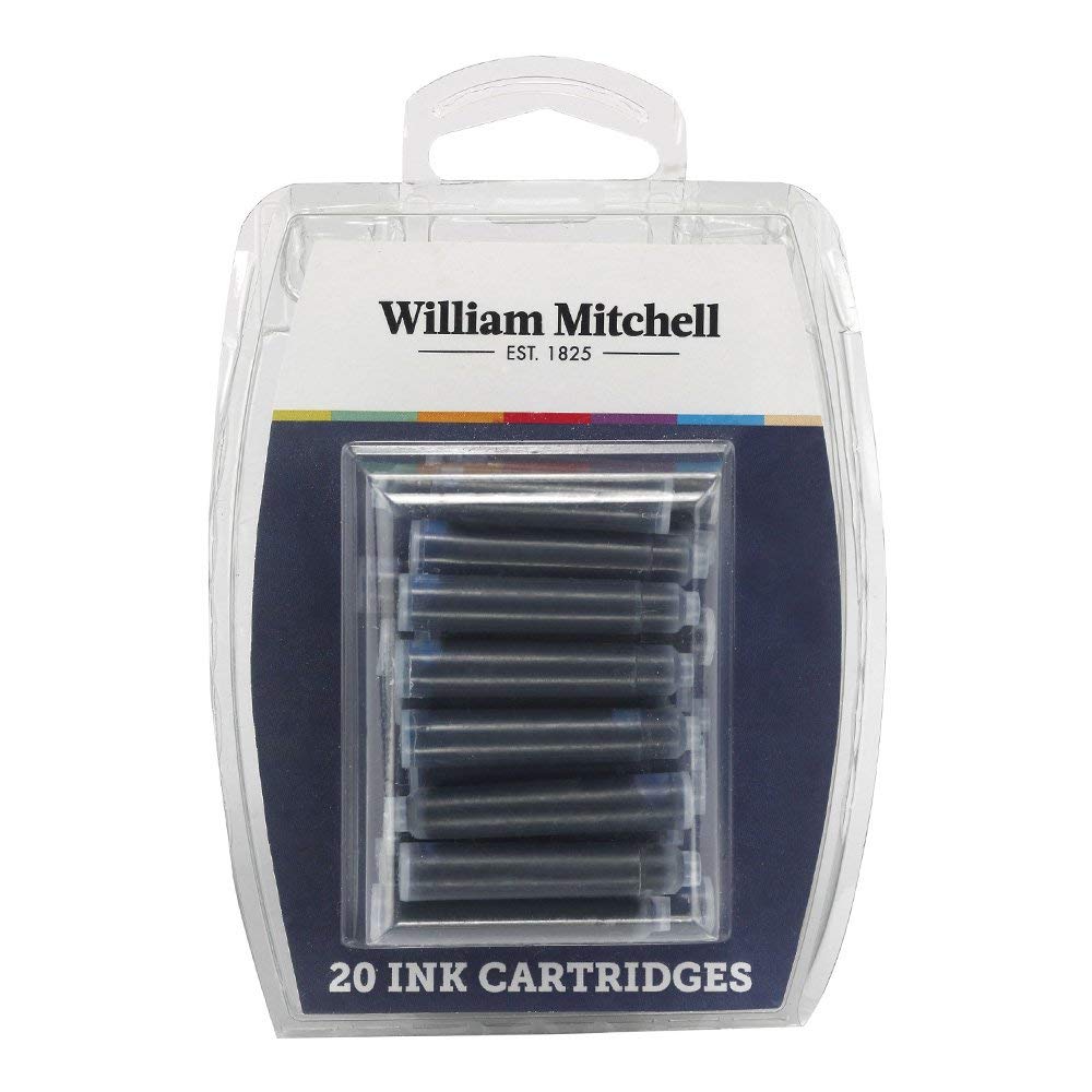 Набор картриджей William Mitchell 20 шт ассорти ручка держатель для перьев насадок william mitchell деревянная для линолеума 451