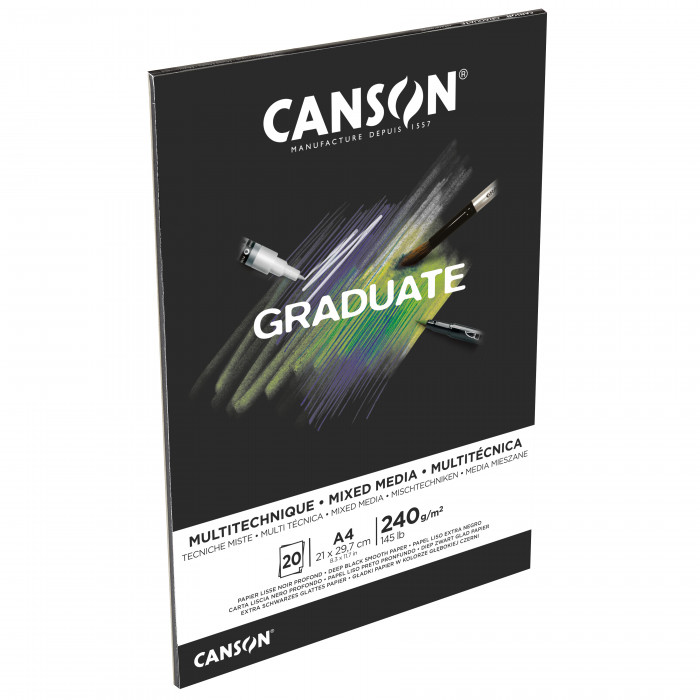 -    Canson Graduate BLACK A4 20  240 