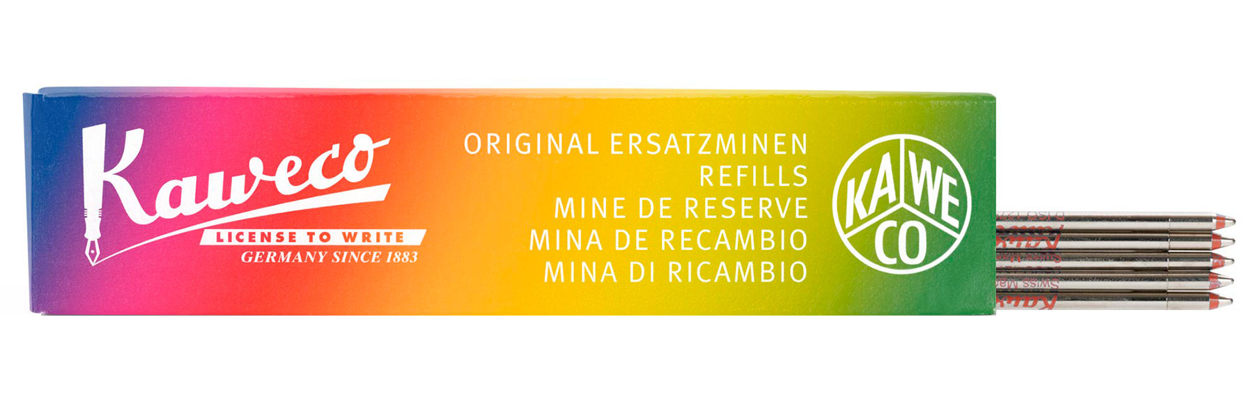 Стержень для шариковой ручки KAWECO D1 08 мм красный 1387₽