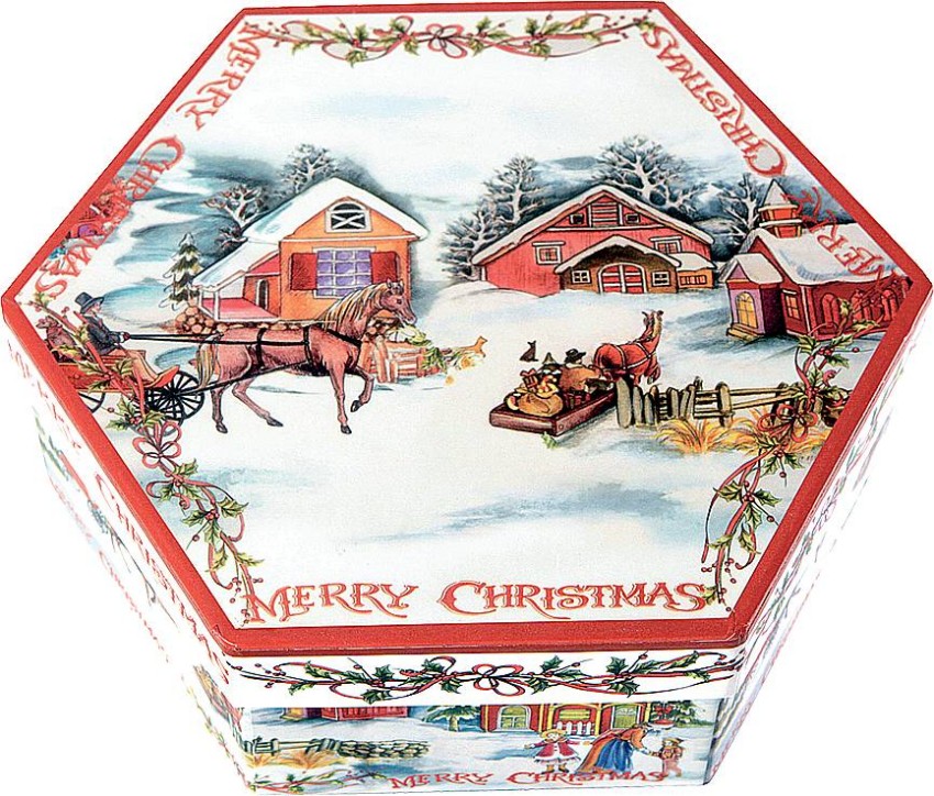 Подарочная коробка Mister Christmas Шестигранная 23,5 см