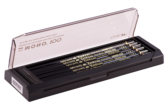 Набор карандашей чернографитных Tombow Mono 100, 12 шт, 4H-6B