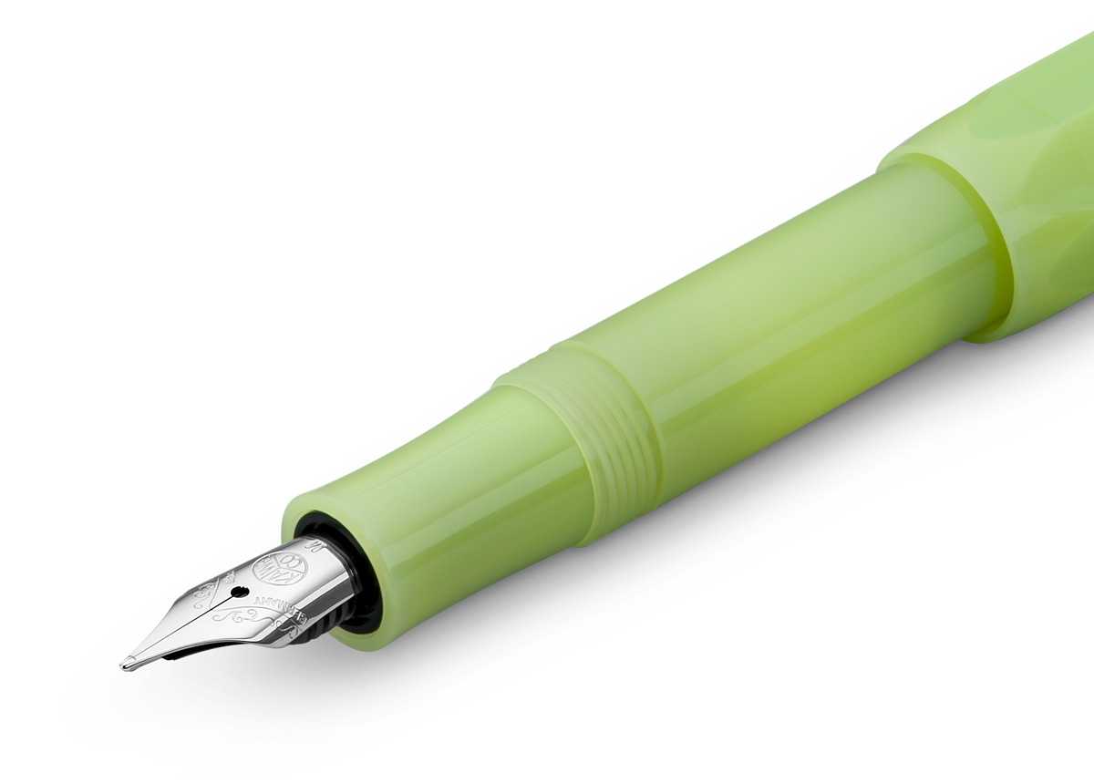 Ручка перьевая Kaweco CLASSIC FROSTED Sport M 0,9 мм, чернила синие, корпус лайм KW10001889 - фото 5