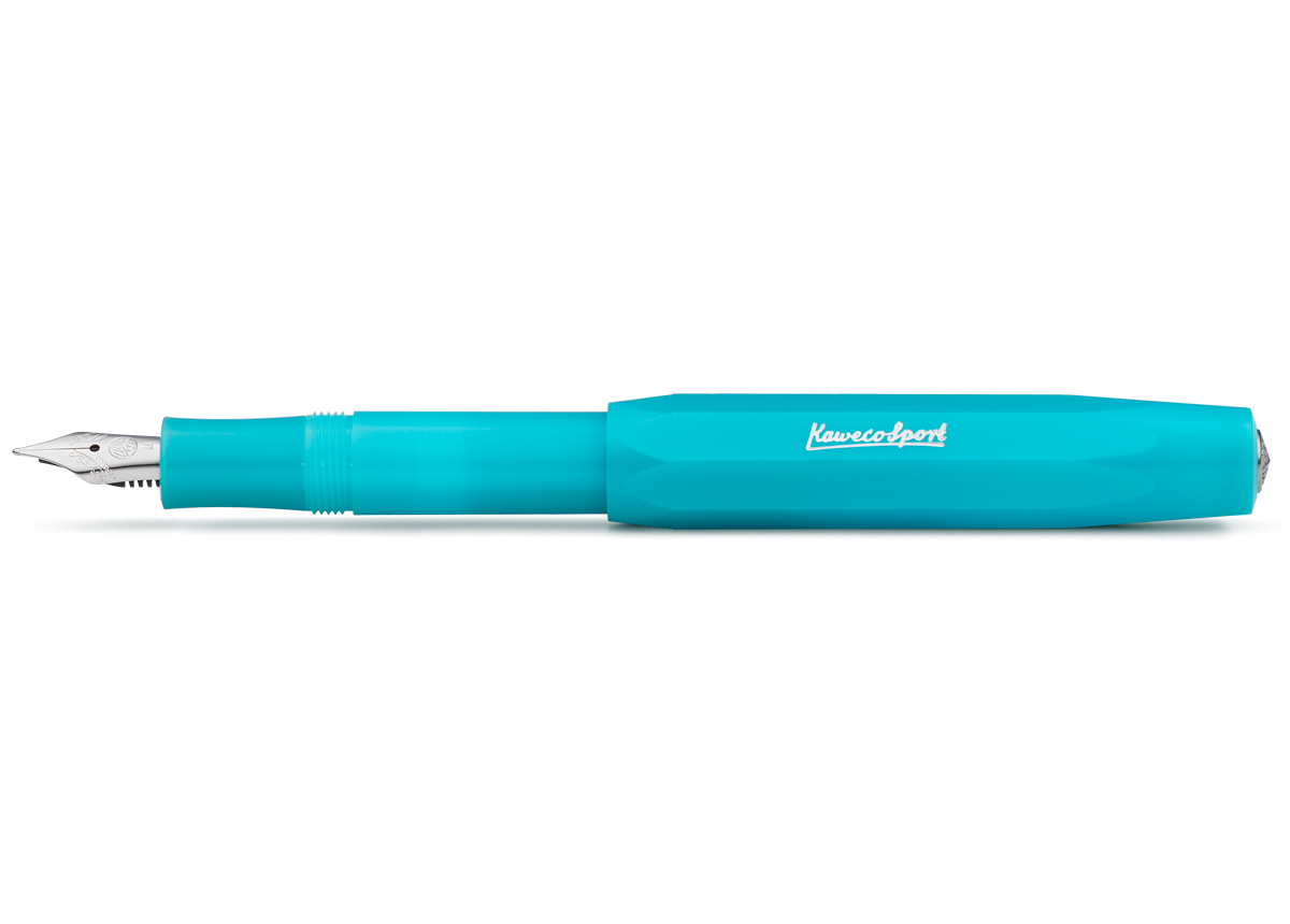 Ручка перьевая Kaweco CLASSIC FROSTED Sport M 0,9 мм, чернила синие, корпус светло-черничный