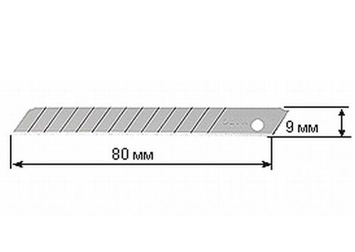 Лезвия OLFA сегментированные 9х80х0,38 мм 10 шт лезвия olfa сегментированные для графических работ 9х80х0 38 мм 10 шт