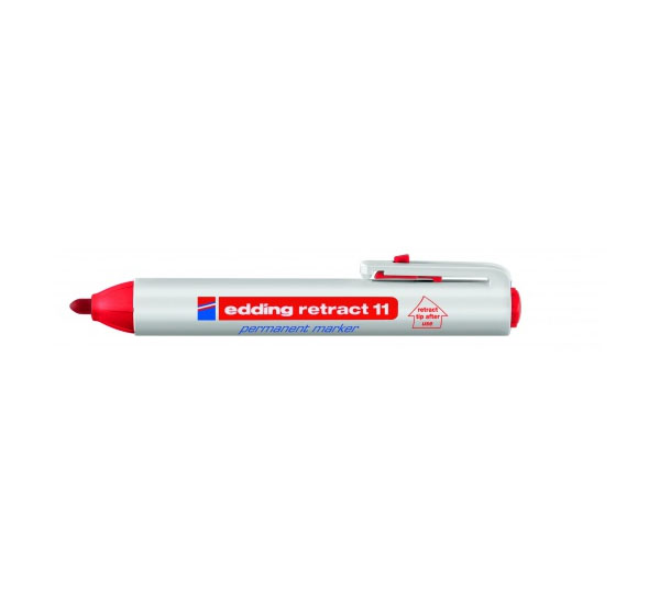 маркер перманентный edding 1 1 5 мм со скошенным наконечником красный Маркер перманентный Edding 
