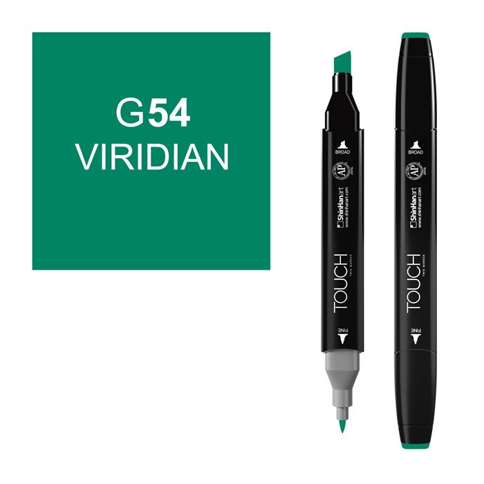 Маркер спиртовой Touch Twin цв. G54 изумрудный зеленый