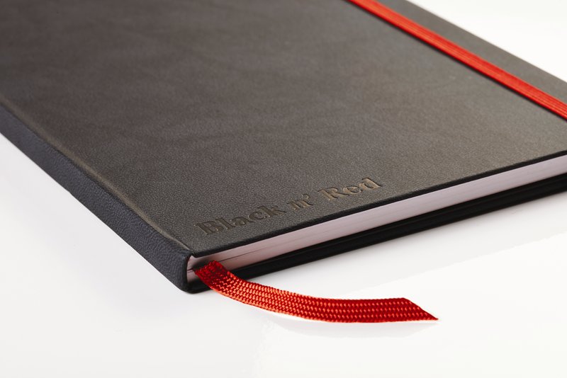Блокнот в линейку OXFORD Black n Red A6 72 л фикс.резинка карман твердая обложка Oxf-400033672 - фото 2