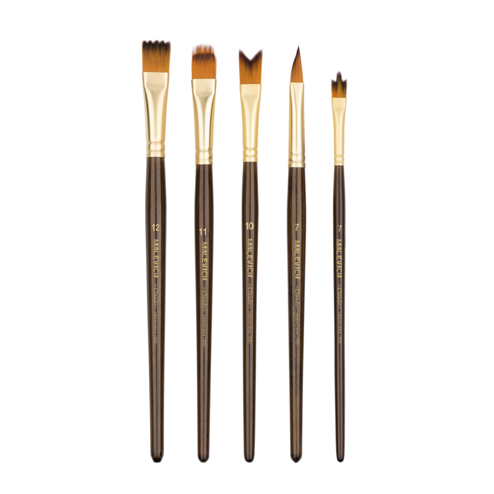 Набор кистей из синтетики Малевичъ Claude фигурные 5 шт 799₽