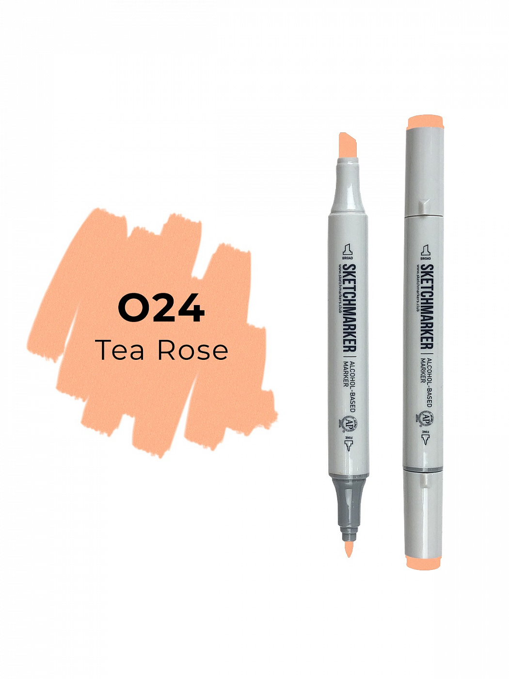 Маркер двухсторонний на спиртовой основе Sketchmarker Цвет Чайная Роза заготовка для творчества чашка чайная 60хd55мм