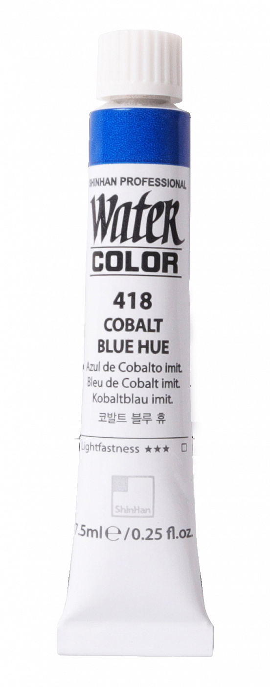 Акварель ShinHanart PRO Water Color 7,5 мл №418 Кобальт синий SH-1220070-0418 - фото 1