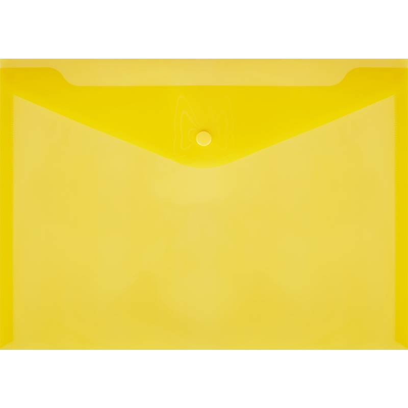 Папка-конверт Attache КНК 180 на кнопке А4 желтая 0,18 мм папка конверт неон