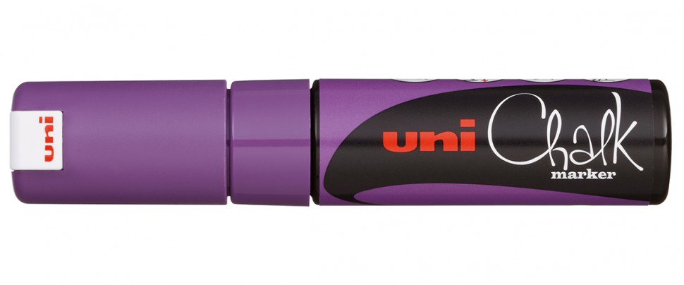 Маркер меловой Uni PWE-8K, 8 мм, клиновидный, фиолетовый подготовься к школе читаем считаем пишем раскрашиваем