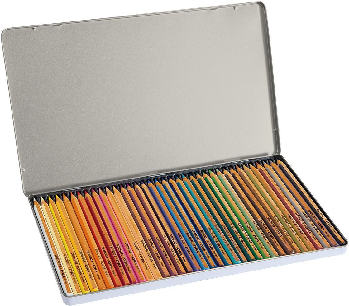 Lyra гексагональные цветные карандаши Graduate, 12 цветов металлический пенал