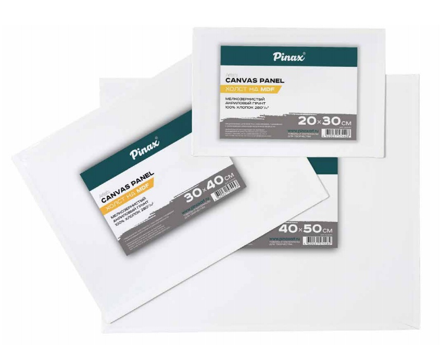 Холст грунтованный на МДФ Pinax 40x50 см, 280 г
