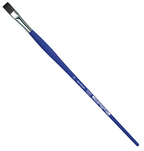Кисть синтетика №12 плоская Da Vinci 8640 длинная ручка DV-8640-12 - фото 1