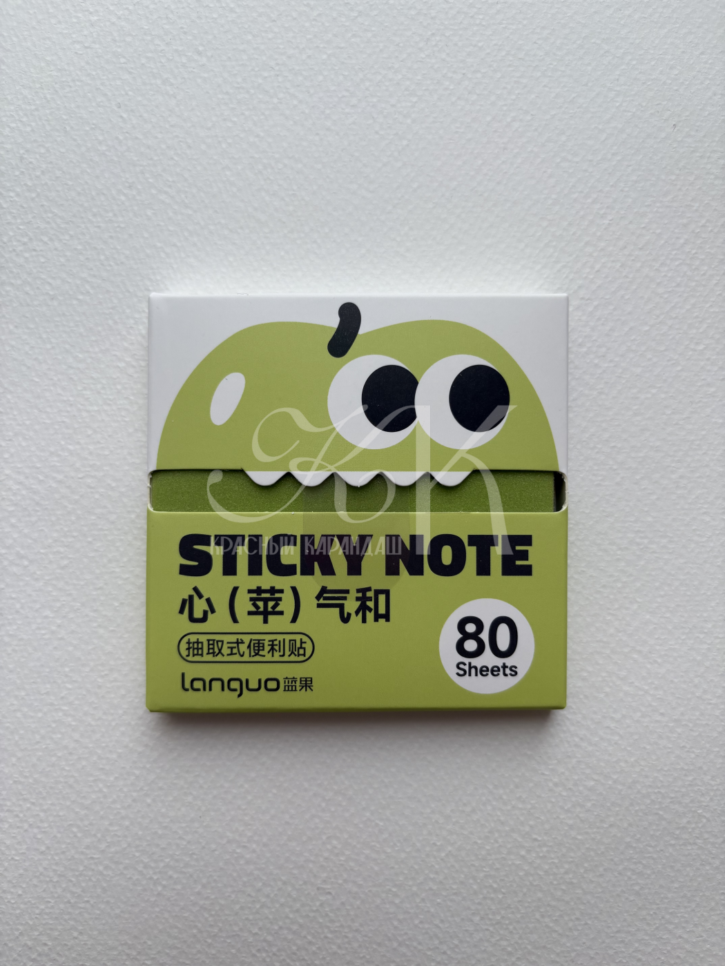 Блок самоклеящийся Languo Z-сложение 76х76 мм 80 л квадратный зеленый светлый 125₽