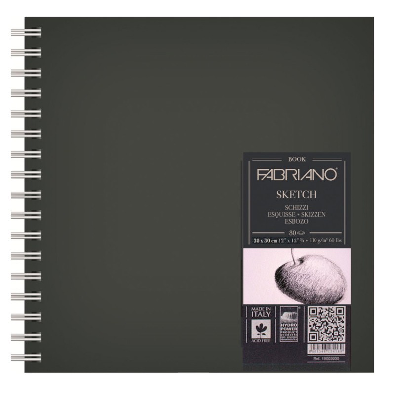 блокнот для эскизов fabriano sketch 14 8x21 см 80 л 110 г твердая обложка Блокнот для эскизов на спирали Fabriano 