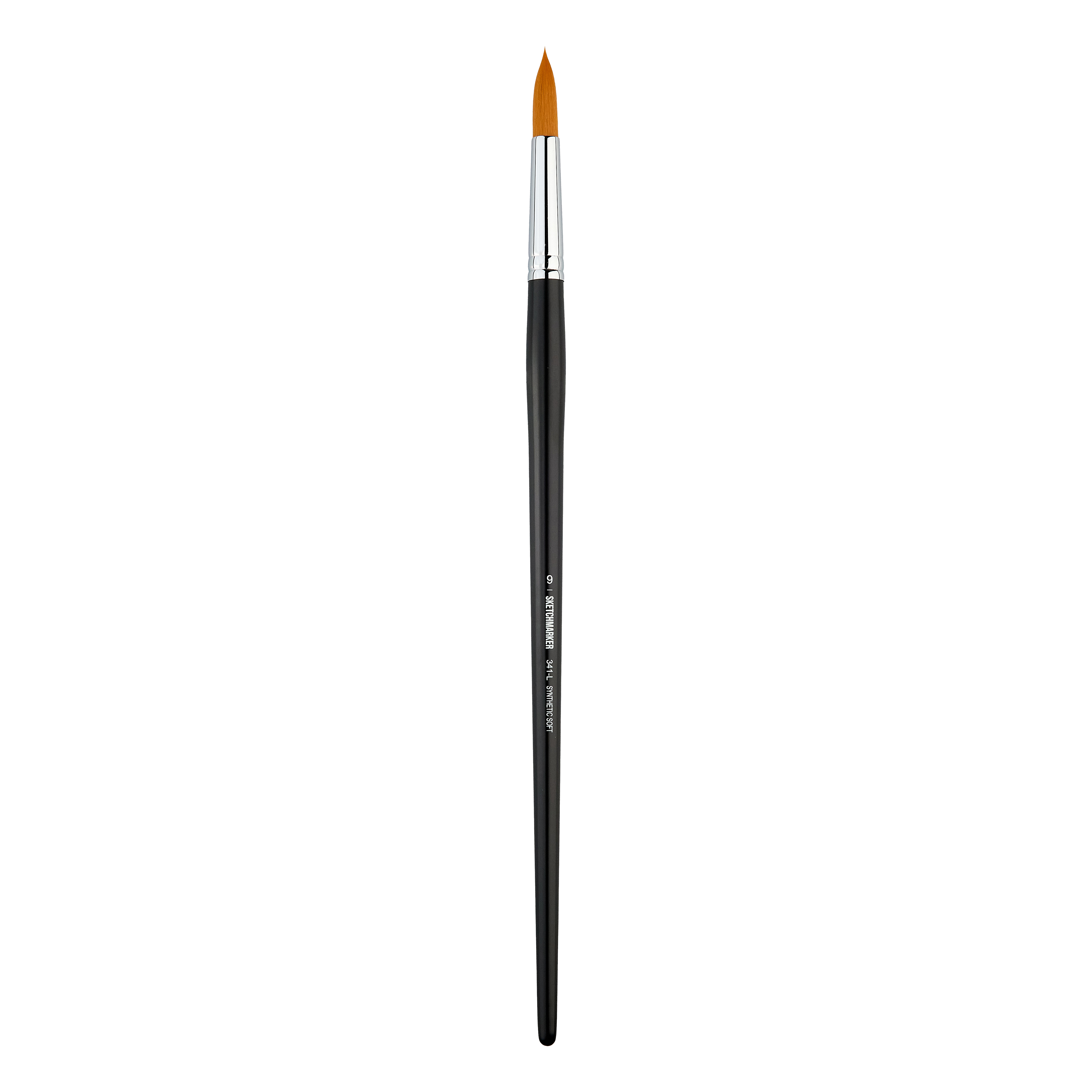 Кисть синтетика мягкая №9 круглая Sketchmarker "341" ручка длинная