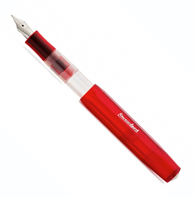 Ручка перьевая Kaweco SKYLINE Sport EF 0,5 мм, чернила синие, корпус красный прозрачный KW10000072 - фото 1