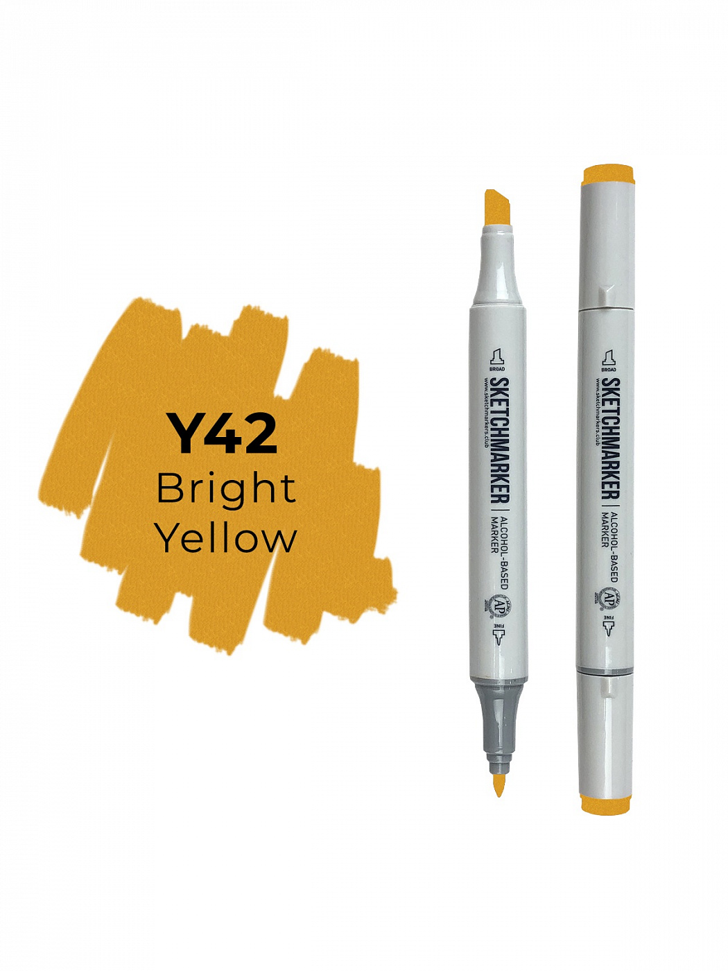 Маркер двухсторонний на спиртовой основе Sketchmarker Цвет Яркий желтый