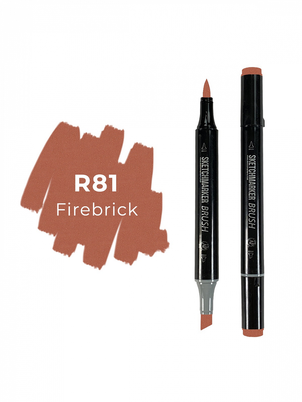 Маркер двухсторонний на спиртовой основе Sketchmarker Brush Цвет Кирпич