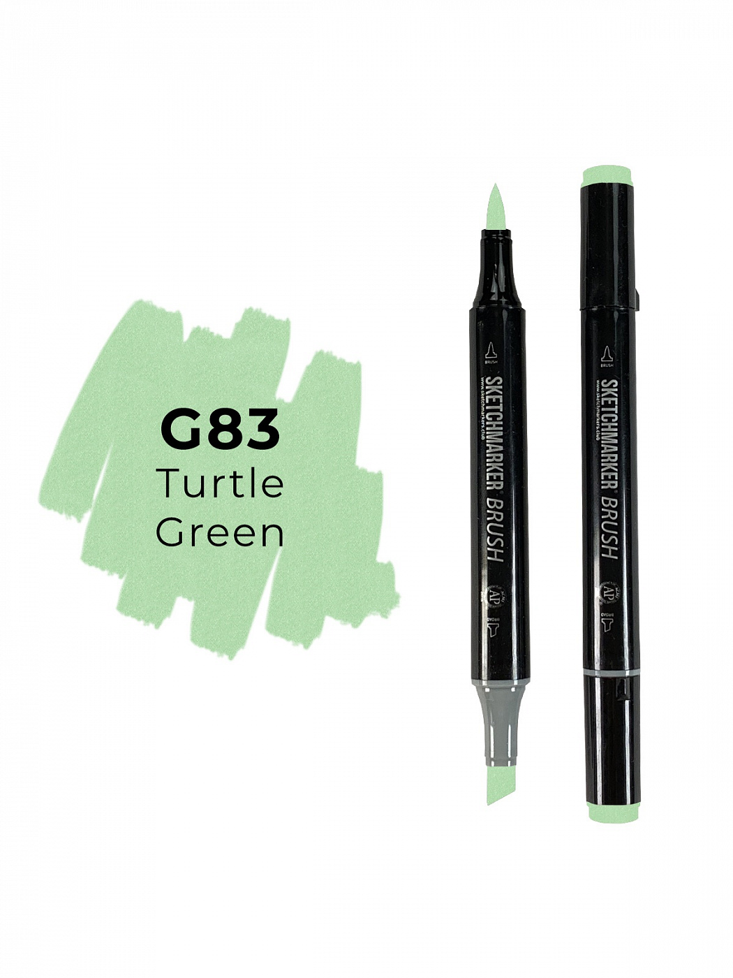 Маркер двухсторонний на спиртовой основе Sketchmarker Brush Цвет Зеленая черепаха