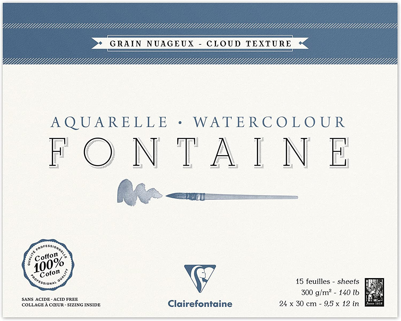 Альбом-склейка для акварели Clairefontaine 