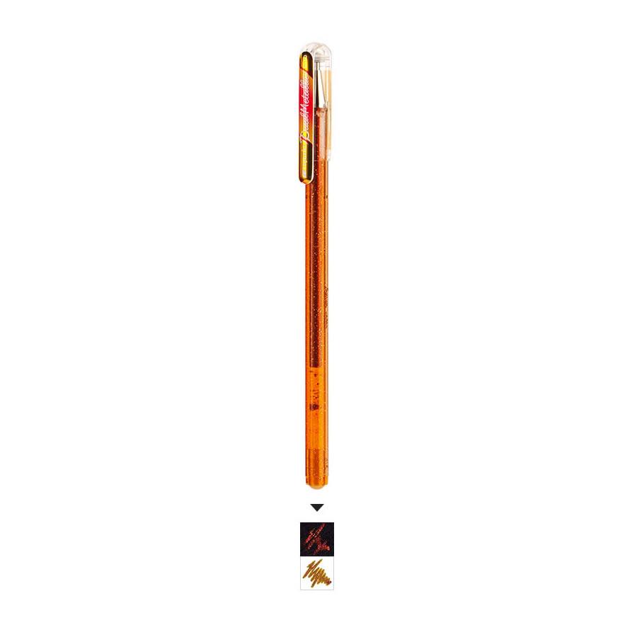 Купить Ручка гелевая с черн хамелеон Hybrid Dual Metallic 1, 0 мм, золото+ металлик красный&золото, PENTEL, Япония