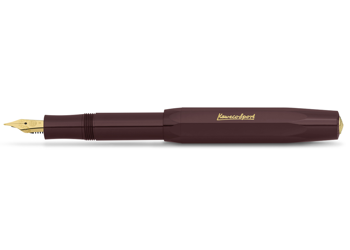 Ручка перьевая Kaweco CLASSIC Sport EF 0,5 мм, чернила синие, корпус бордовый