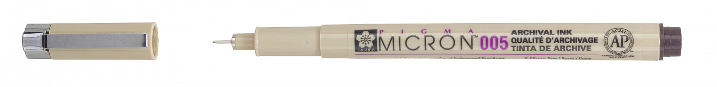 Линер Sakura "PIGMA MICRON 005" 0,20 мм, коричневый