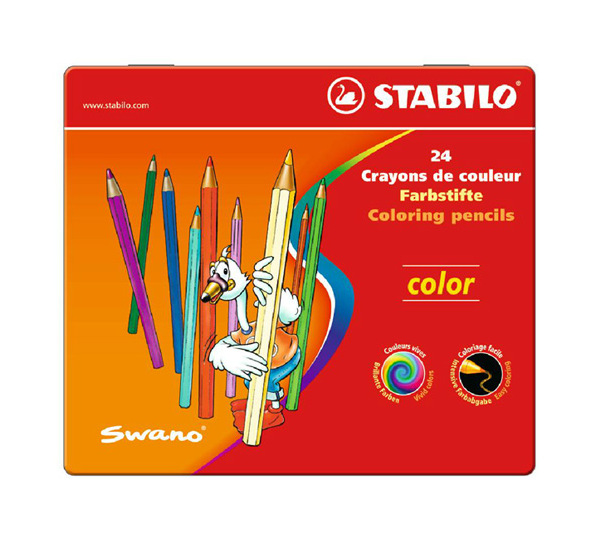 Купить Набор карандашей цветных Stabilo Swano Color 24 цв в металле, Германия
